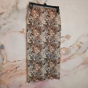 NWT Forever 21 Marbled Mesh Slit Skirt